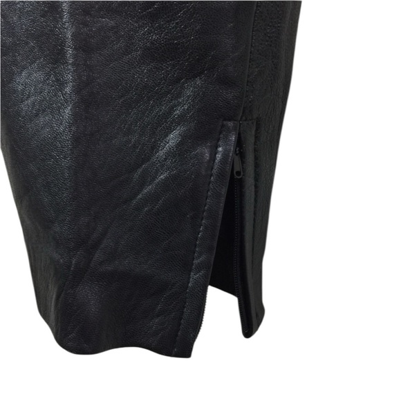 Cedars Vintage Y2K Black 100% Leather Tapered Leg High Waist Pants Sz 14 - Picture 7 of 10